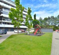 Playground in front of apartment buildings on Pri vinohradoch Street in Bratislava - Rača.