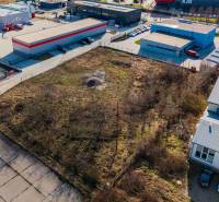 Plots - commercial in Bratislava - Vajnory, surrounded by industrial buildings and parking lots.