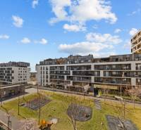 Residential buildings with a playground on Zuzany Chalupovej Street in Bratislava - Petržalka.