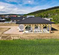 A family house in Harichovce with a large garden and a pergola, surrounded by nature.