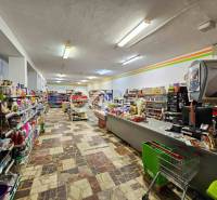 A store with a variety of goods, a checkout counter and shelves, a floor with a wooden decor.