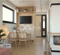 Interior design with wood-patterned flooring, a fireplace, and a dining table.
