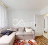 Bright living room with a sofa and wood-patterned flooring in a two-room apartment.