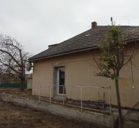 A family house in Šurany with an adjacent tree and a fenced garden.