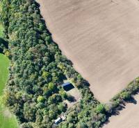 Agricultural and forest lands in Lackov show a contrast between the forest and cultivated land.