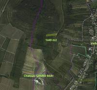 Aerial view of vineyards in Bar with marked parcel 1449 m².