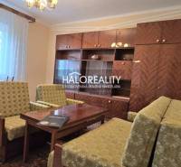 Living room in a family house with a sofa, retro television, and wooden decor.