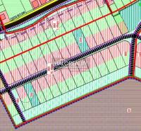 Land plan for housing in Horná Krupá with marked roads and construction phases.