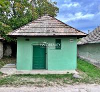 Green house with a gable roof in the gardens of Mýtne Ludany.