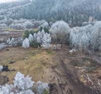 Snow-covered recreational plots in Liptovský Ján, surrounded by coniferous forests and white trees.