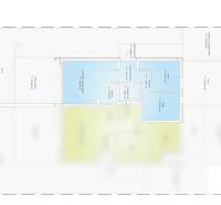 Floor plan of a holiday apartment with rooms and utility rooms.