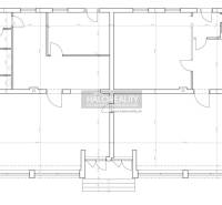 The floor plan shows office spaces with multiple rooms and restrooms.