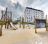 Children's playground with climbing frames in the Hany Ponická housing estate in Bratislava - Lamač.