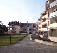 Apartment complexes on Veselá Street in Prešov with garden spaces and balconies.