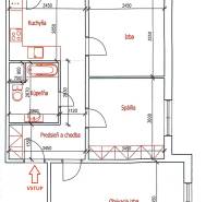 The floor plan of a 3-room apartment includes a living room, kitchen, bathroom, and loggia.