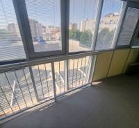 Loggia of a 2-room apartment with a view of Majerníkova Street, Bratislava - Karlova Ves.