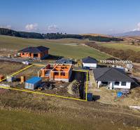 An unfinished family house in Tvarožná with a beautiful view of the surrounding countryside.