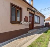A family house in Horná Potôň with a simple facade and a yard with green lawn.