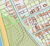 A map showing plots and residential land in Mojzesovo on Hlavná Street.
