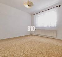 Spacious room with carpet and curtains in a family house.