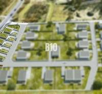 Visualization of plots - housing in Trenčianske Teplice with road infrastructure.