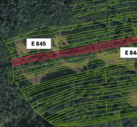 Aerial view of agricultural and forest land in the area of Veľká Čausa.