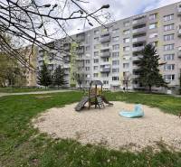 Children's playground in front of the apartment building on G. Bethlen Street in Nové Zámky.