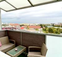 Balcony of a 2-room apartment on G. Bethlen in Nové Zámky with a view of the city.