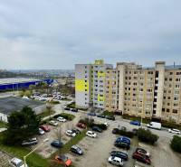 A view of the housing estate, parking lot, and buildings on Sofijska Street, Košice - Ťahanovce Housing Estate.