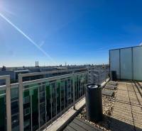 View from the terrace of an apartment building in Bratislava - Ružinov on Rubínová Street.