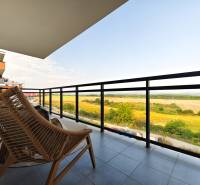 Balcony of a 2-room apartment with a view of nature on Cédrová Street in Košice.