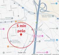 Map of a walking circuit in Bratislava - Ružinov on Exnárova Street.
