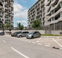 Parking lot near apartment buildings on Polianok in Bratislava - Dúbravka.