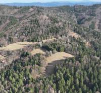 Wooded landscape and meadows near Lazy pod Makytou, agricultural and forest lands.