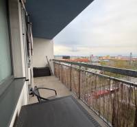 Balcony of a 2-room apartment in Bratislava - Ružinov, Ružinovská, with a view of the city.