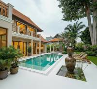 Villa in Pattaya with a pool, exotic garden, and spacious terrace for relaxation.