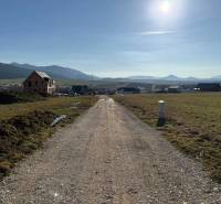 A reinforced road leads to the houses under construction on Borie Street in Stránske, Plots - housing.