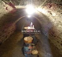 A stone cellar with lighting, equipped with building supplies in a family house in Goncruszka.