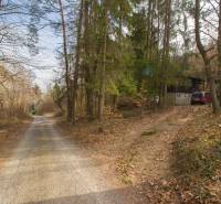Natural scenery with a forest path on recreational grounds in Holčíkovce.