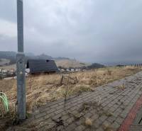 View of plots - housing in Stará Ľubovňa with a visible path and house.