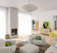 Interior with wood-patterned flooring, comfortable seating, and decor in a family house.