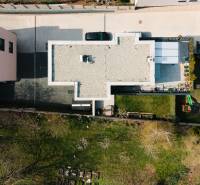 Aerial view of the roof and yard of a 4-room apartment on Cesta na Klanec, in Bratislava - Lamač.