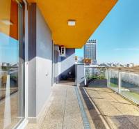 A balcony in a 3-room apartment with a view of Staré Grunty, Karlova Ves, Bratislava.