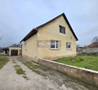 A family house in Čereňany with a garage, green lawn, and driveway.