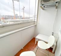 Balcony of a 4-room apartment with a view of cranes in Bratislava - Nivy, Ondavská.