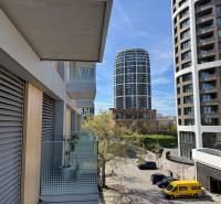 View from the balcony of modern buildings on Bottova Street in Bratislava - Old Town.