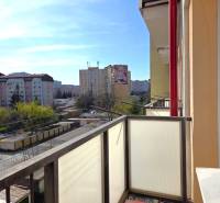 Balcony of a 3-room apartment, view of ČSA, Košice - Staré Mesto district.