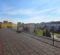 A view of a spacious terrace in Košice, in the Staré Mesto district on ČSA Street.