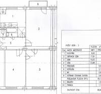 Floor plan of a 3-room apartment with a layout of rooms and a balcony.