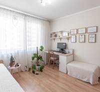 A work corner with wooden floor decor and furniture in a 3-room apartment.